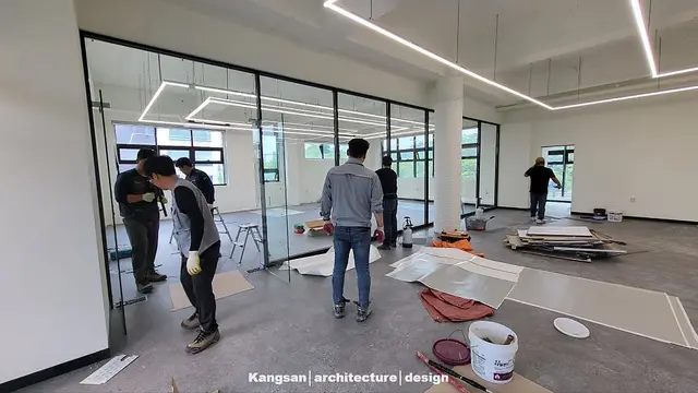 심플한 인테리어 70평대 사무실의 새로운 풍경 울산 인테리어 시공 현장 사진 61